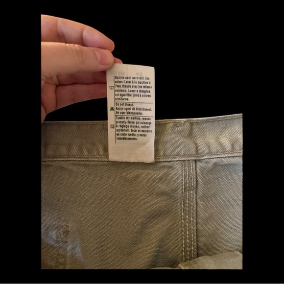 Carhartt Original Fit Carpenter Shorts- Gray/Khaki color. - Picture 5 of 7